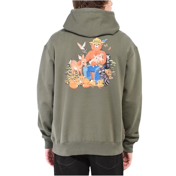 Element Smokey the Bear pullover green hoodie - XL - Picture 10 of 10